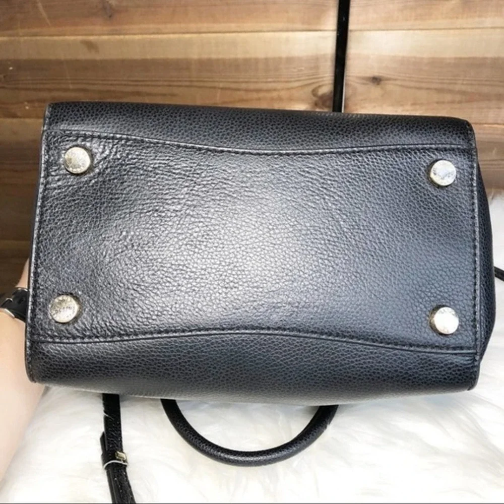 Michael Kors Selby Black Pebbled Leather Satchel